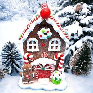 Gingerbread House Faux Cookie Candy Canes Gingerbread Man Cupcake Fake Bake Deco